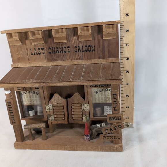 Last Chance Saloon Vintage Wood Storefront Wall Decor Hanging Old West Building - Picture 13 of 14